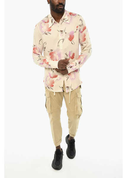 Camasi casual DSQUARED2 Floral Motif Shirts With Hidden Closure Multicolor Barbati (BM 19707230) 4