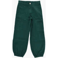 Pantaloni Lightweight Cotton Cargo Pants With Embroidered Logo Fete