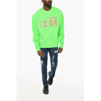 Topuri DSQUARED2 pentru Barbati - Bluze de trening DSQUARED2 Icon Solid Color Crew-Neck Sweatshirt With Contrasting Logo Green Barbati (BM 19707239) - B-mall.ro