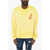 DSQUARED2 Cotton Crew-Neck Sweatshirt With Embossed Logo Yellow