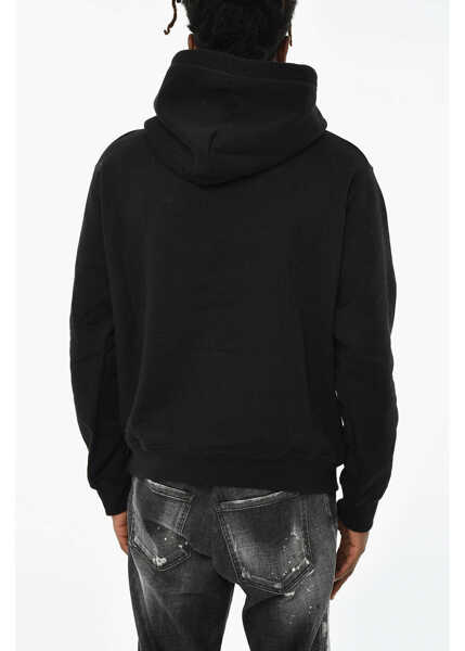Bluze de trening DSQUARED2 Icon Cotton Hoodie With Frontal Logo Black Barbati (BM 19707269) 2