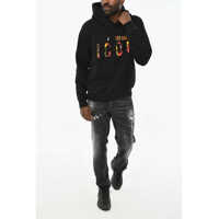Bluze de trening DSQUARED2 pentru Barbati - Bluze de trening DSQUARED2 Icon Cotton Hoodie With Frontal Logo Black Barbati (BM 19707269) - B-mall.ro