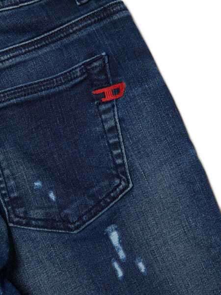 Blugi drepti Diesel Delav Denim Regular Fit Jeans D-Viker 14Cm Blue Baieti (BM 19707272) 4