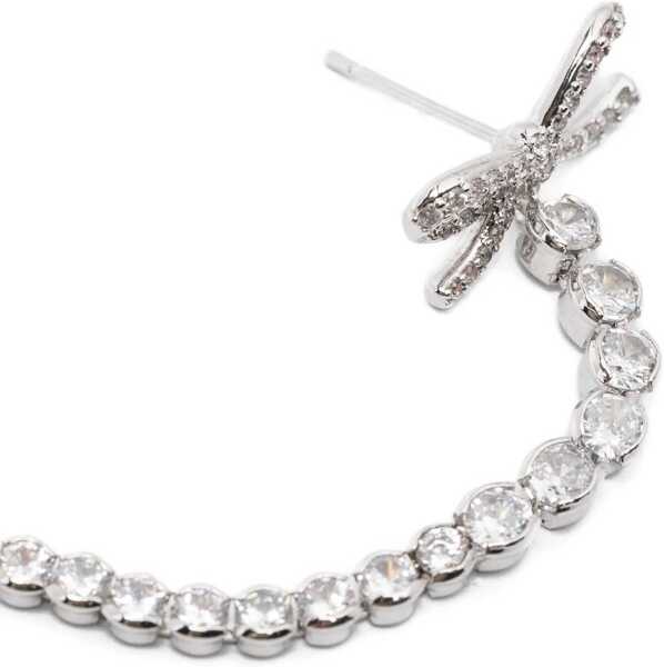 Cercei Self-Portrait Crystal Bow Droplet Earrings SILVER Femei (BM 19707365) 3