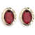 Self-Portrait Hammered gold Earrings RED