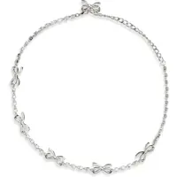Accesorii Self-Portrait Dama - Coliere Self-Portrait Crystal Bow Necklace SILVER Femei (BM 19707422) - B-mall.ro