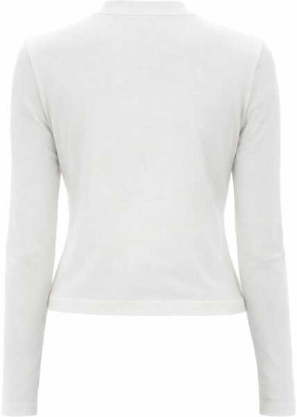 Tricouri JACQUEMUS The Grosgrain Long-Sleeved Shirt WHITE Femei (BM 19707464) 3