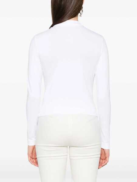 Tricouri JACQUEMUS The Grosgrain Long-Sleeved Shirt WHITE Femei (BM 19707464) 4