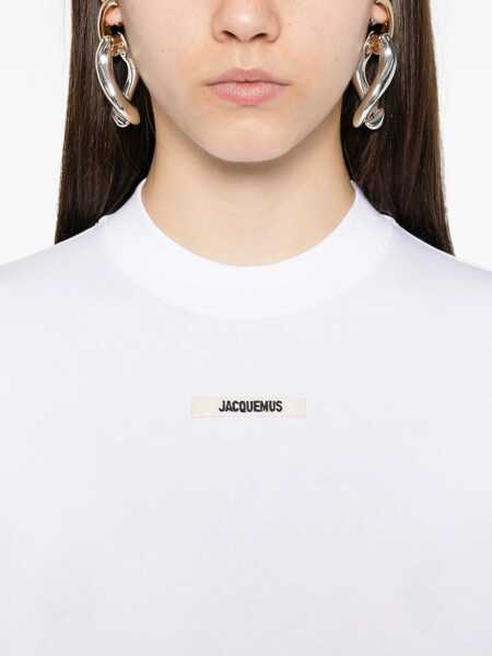 Tricouri JACQUEMUS The Grosgrain Long-Sleeved Shirt WHITE Femei (BM 19707464) 5