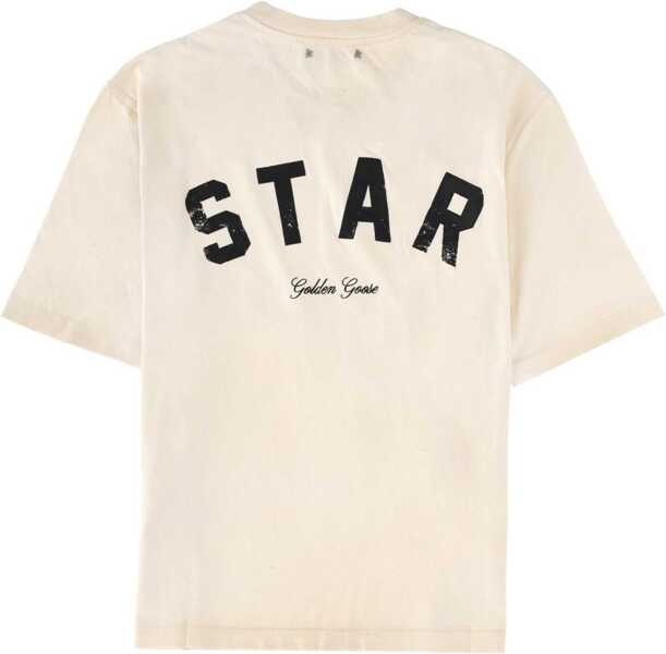 Tricouri Golden Goose T-Shirt Logo IVORY Femei (BM 19707473) 2