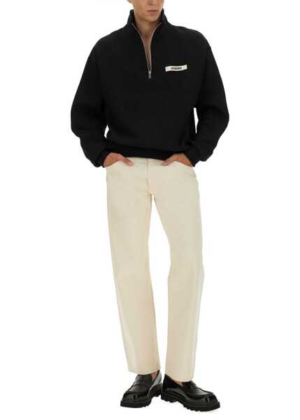Bluze de trening JACQUEMUS Felpa Con Collo Dolcevita Con Zip BLACK Barbati (BM 19707512) 4