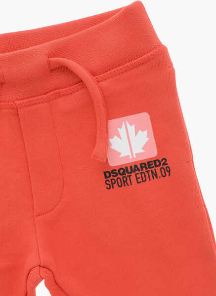 Pantaloni de trening DSQUARED2 Brushed Cotton Sport Edtn Sweatpants With Cuffs Red Baieti (BM 19707644) 2