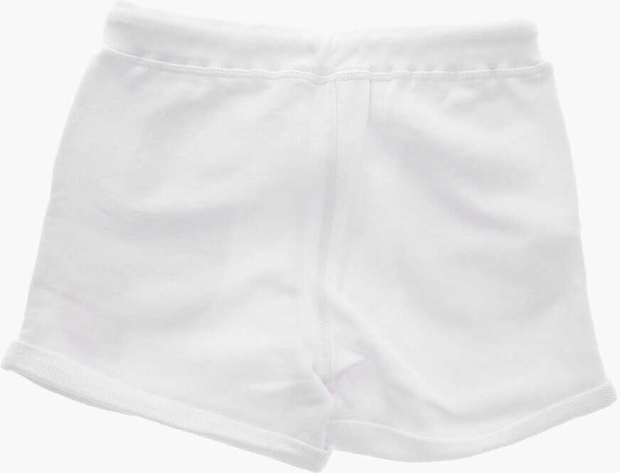 Pantaloni scurti DSQUARED2 Brushed Cotton Shorts With Cuffs White Baieti (BM 19707665) 3