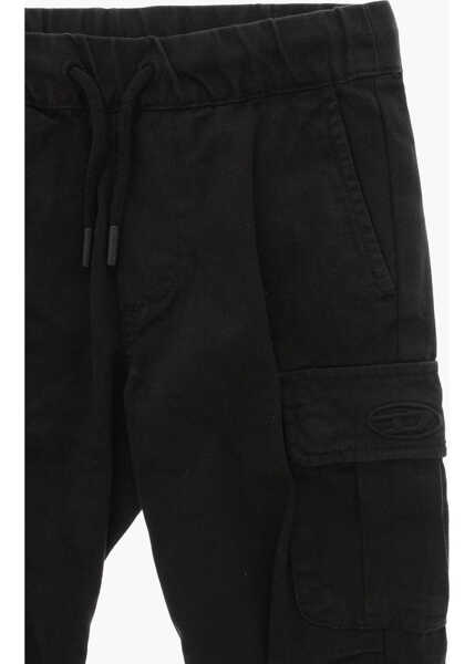 Pantaloni Diesel Cotton Picar Cargo Pants With Drawstring Black Fete (BM 19707668) 2