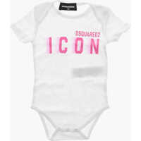 Body-uri Icon Cotton Romper Suit With Logo Femei
