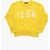 DSQUARED2 Crew Neck Icon Brushed Cotton Sweatshirt Yellow