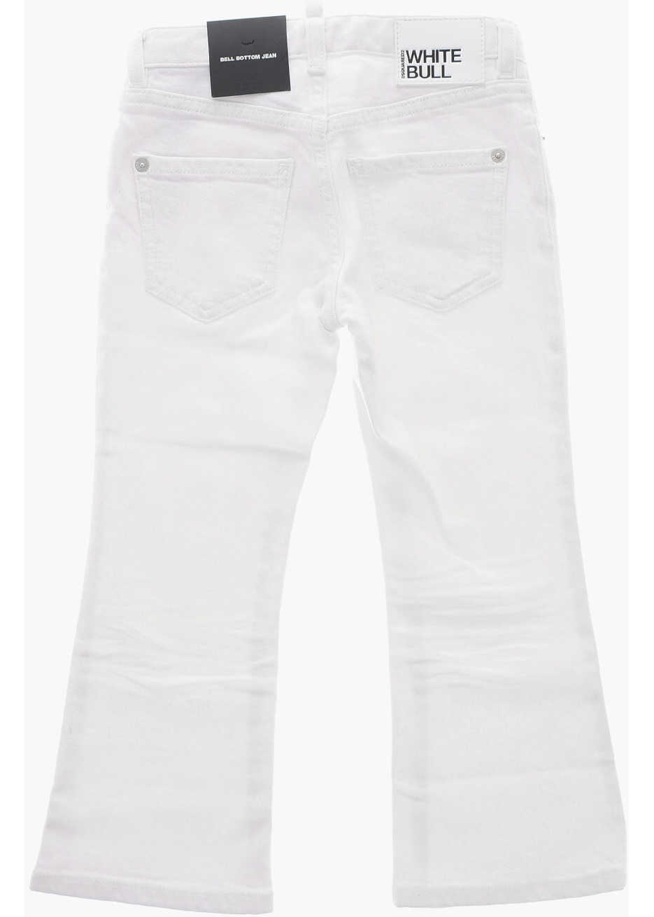Blugi drepti DSQUARED2 Light Washed Bell Jeans White Baieti (BM 19707698) 3