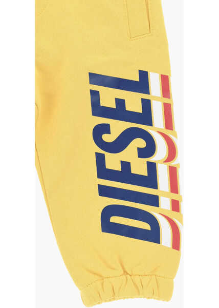 Pantaloni de trening Diesel Cotton Joggers With Side Logo Yellow Baieti (BM 19707701) 2