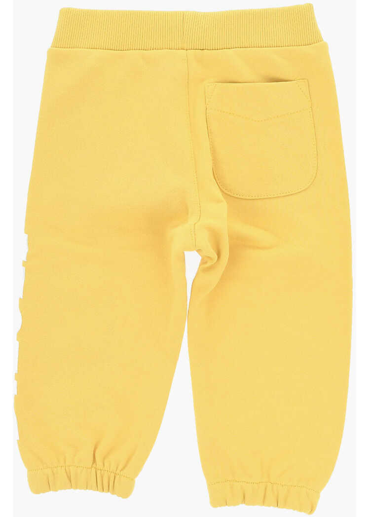 Pantaloni de trening Diesel Cotton Joggers With Side Logo Yellow Baieti (BM 19707701) 3