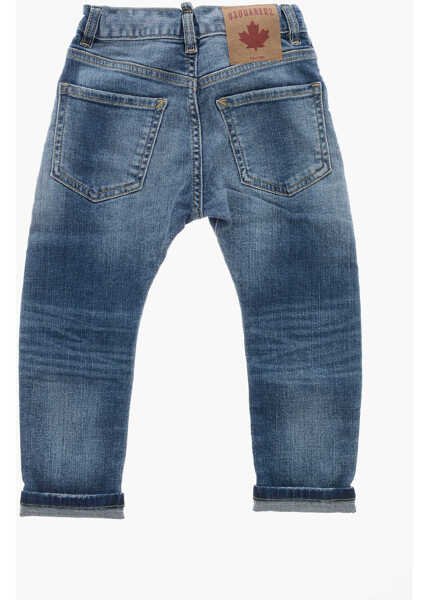 Pantaloni casual DSQUARED2 Sronewashed Jeans With Cuffed Hem Blue Baieti (BM 19707704) 3