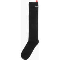 Sosete pentru Fete - Sosete DSQUARED2 Cotton Long Socks With Contrasting Logo Black Fete (BM 19707707) - B-mall.ro