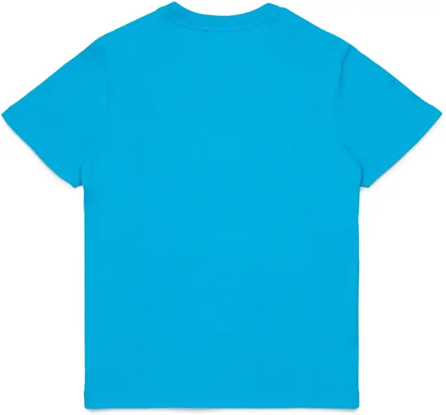 Tricouri Diesel Crew Neck Oggi T-Shirt With Printed Logo Light Blue Baieti (BM 19707716) 2