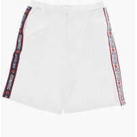 Pantaloni scurti Cotton Blend Shorts With Logoed Side Bands Baieti