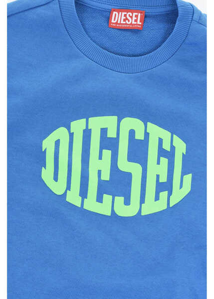 Bluze de trening Diesel Oversized Crew-Neck Sweatshirt With Embossed Logo Blue Baieti (BM 19707728) 2