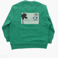 Bluze de trening N&deg;21 Kids pentru Baieti - Bluze de trening N21 Kids Crew Neck Hollywood Brushed Cotton Sweatshirt Green Baieti (BM 19707734) - B-mall.ro