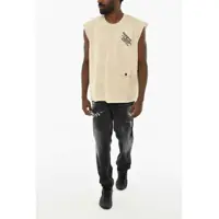 Imbracaminte pentru Barbati pagina 106 - Tricouri DSQUARED2 Virgin Wool Tank Top With Logo Beige Barbati (BM 19707737) - B-mall.ro
