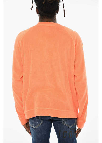 Bluze de trening DSQUARED2 Cotton Crew-Neck Sweatshirt With Logo Orange Barbati (BM 19707746) 2