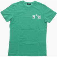Tricouri N&deg;21 Kids Crew Neck Cotton T-Shirt With Printed Logo