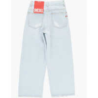 Blugi pentru Baieti - Blugi drepti Diesel Vintage Effect 2000-J Jeans With Logo Button Blue Baieti (BM 19707758) - B-mall.ro