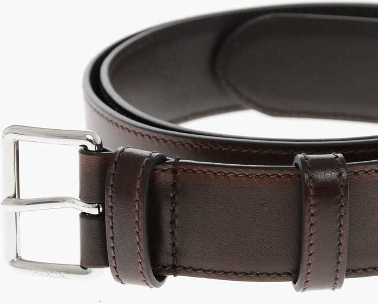 Curele Prada Leather Belt 30Mm Brown Barbati (BM 19707839) 2