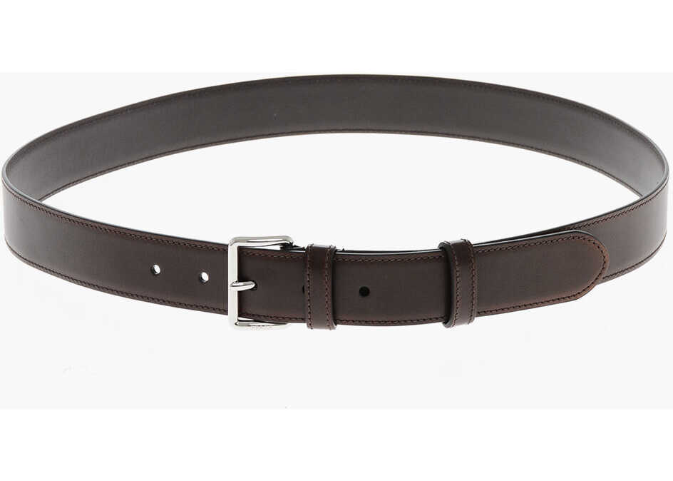 Curele Prada Leather Belt 30Mm Brown Barbati (BM 19707839) 3