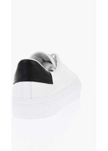 Sneakers Givenchy Leather City Low-Top Sneakers With Contrasting Detail White Femei (BM 19707842) 2