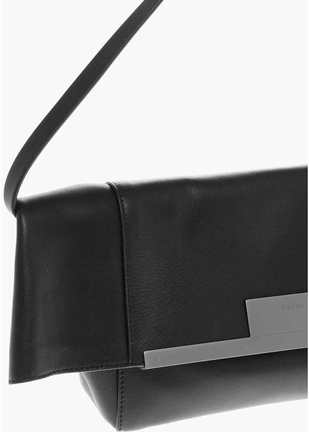 Genti de umar Max Mara Leather Clasp Shoulder Bag With Metal Detail Black Femei (BM 19707857) 3