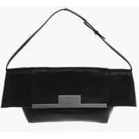 Genti de umar Leather Clasp Shoulder Bag With Metal Detail Femei