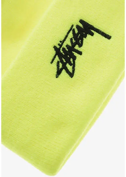 Caciuli STSSY Embroidered Logo Saye Beanie Yellow Barbati (BM 19707863) 2