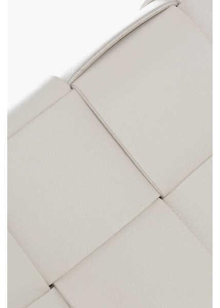 Genti de umar Bottega Veneta Braided Leather Rectangular Bag With Chain Black & White Femei (BM 19707866) 4