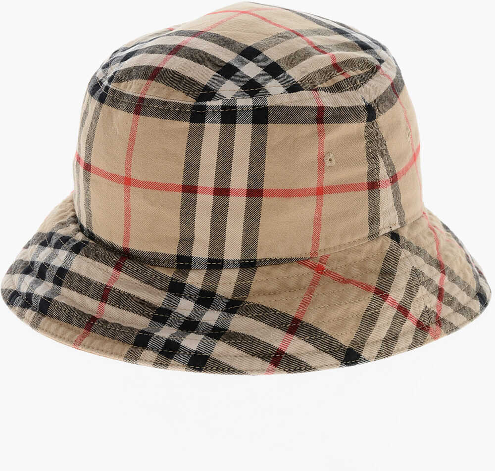 Caciuli Burberry Iconic Check Cotton Bucket Hat Brown Barbati (BM 19707869) 2