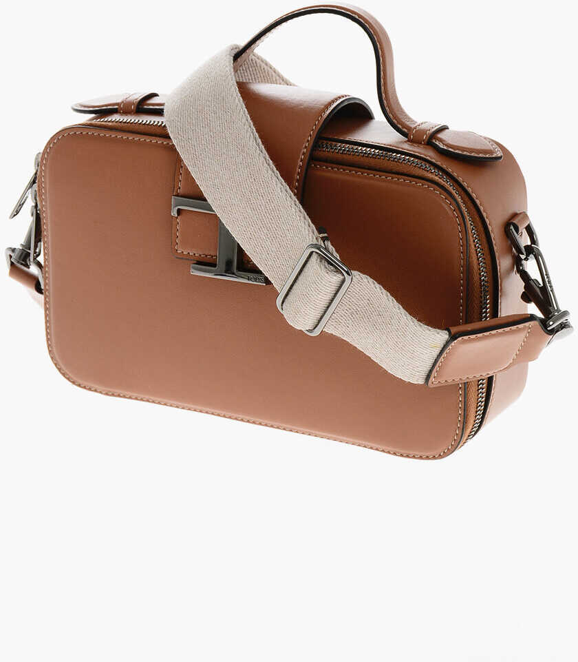 Genti de mana TODS Leather Camera Bag With Monogram Brown Barbati (BM 19707875) 3