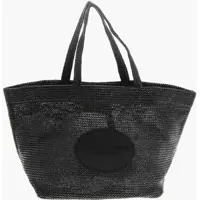 Genti de mana Synthetic Raffia Punch Xl Tote Bag With Tone-On-Tone Logo Femei