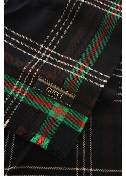 Esarfe Gucci Tartan Patterned Wool Scarf Multicolor Femei (BM 19707881) 2