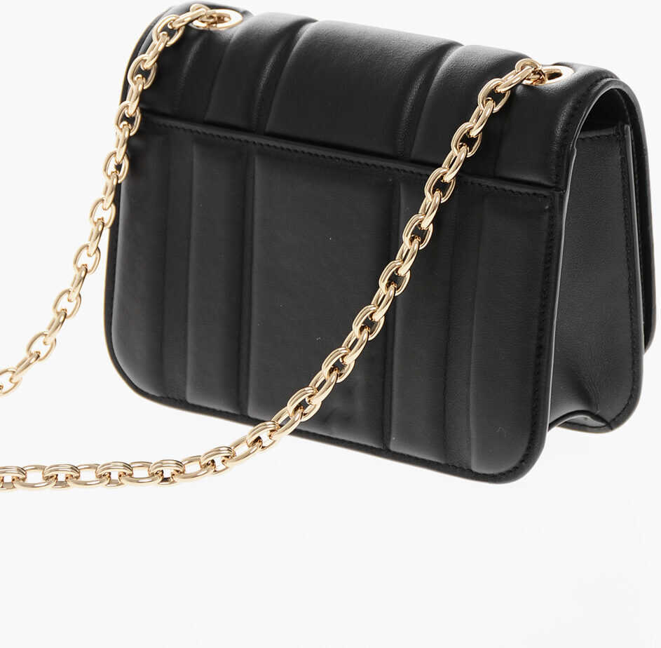 Genti tip postas Salvatore Ferragamo Quilted Leather Crossbody Bag With Chain Strap Black Femei (BM 19707887) 2