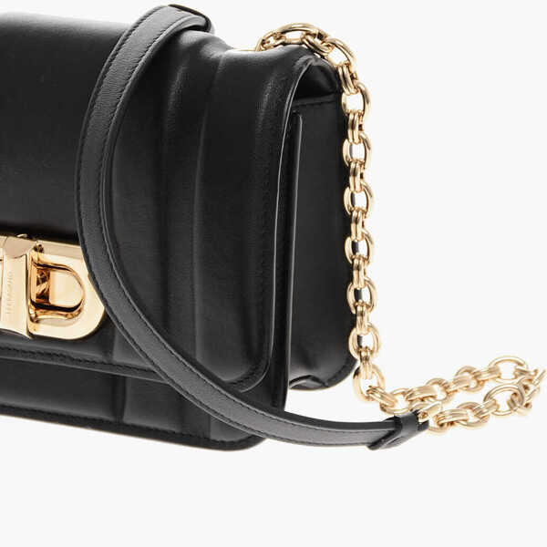 Genti tip postas Salvatore Ferragamo Quilted Leather Crossbody Bag With Chain Strap Black Femei (BM 19707887) 3