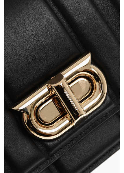 Genti tip postas Salvatore Ferragamo Quilted Leather Crossbody Bag With Chain Strap Black Femei (BM 19707887) 4