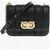 Salvatore Ferragamo Quilted Leather Crossbody Bag With Chain Strap Black