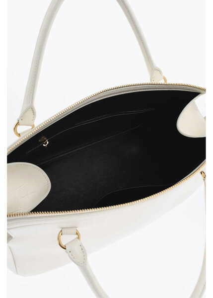 Genti de mana Jil Sander Crocodile Effect Leather Handbag White Femei (BM 19707905) 4