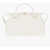 Jil Sander Crocodile Effect Leather Handbag White